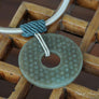 Chinese Jade Pi Disc on Hand Knotted Necklace - OutOfAsia